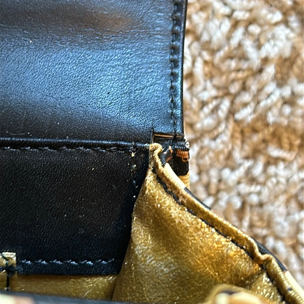 Versace Baroque Kelly Yellow and Black Top Handle Bag- Gorgeous! - Picture 11 of 12